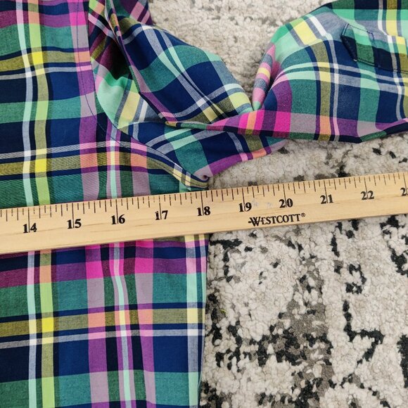 Chaps Classics Women's Shirt Size S Petite 100% Cotton No Iron Plaid Multicolor - Picture 6 of 8